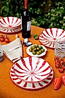 Woven Rosa ceramic pasta bowls