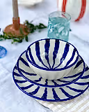 Wave Dinner Set - Azure - 3 Piece