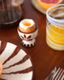 Floral Egg Cup, Espresso